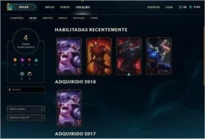 Conta para smurfar, sem rank, nível 33, 26 campeões, 4 skins - League of Legends LOL