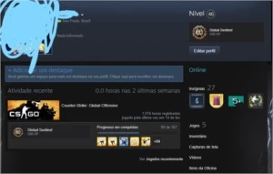 CONTA CS GO GLOBAL, POSSUI PRIME E MEDALHA DE 5 ANOS - Counter Strike