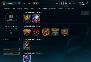 CONTA LVL 40 - 40 campeões e 10 skins sendo 5 LEGADO - League of Legends LOL