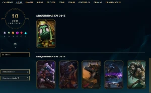 CONTA LVL 39 - 35 campeões/10 skins sendo 5 LEGADO - League of Legends LOL