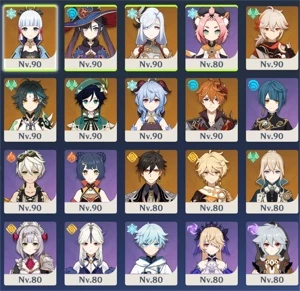 CONTA  AR58- 13 personagens T5 e 7 armas T5 - Genshin Impact
