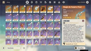 CONTA  AR58- 13 personagens T5 e 7 armas T5 - Genshin Impact