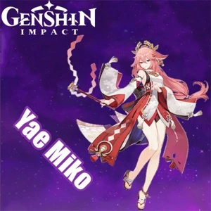 Contas Genshin Impact AR 5 com Yae Miko