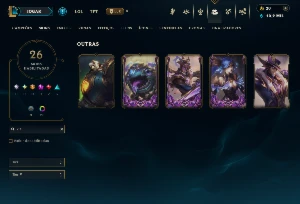 Platina 2 com 80 Champs e 28 Skins ( MONO JG ) - League of Legends LOL