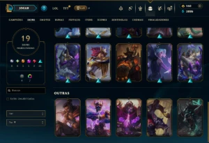 Mestre com 90 Champs e 19 Skins +1 Prestigio - League of Legends LOL