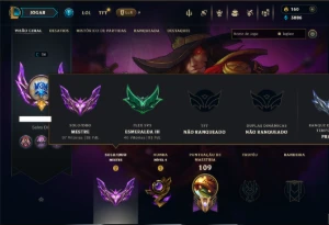 Mestre com 90 Champs e 19 Skins +1 Prestigio - League of Legends LOL