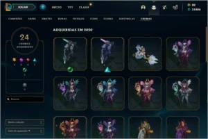 Conta lol Platina 296 Skins 24 Cromas e Bandeira  do Clash! - League of Legends