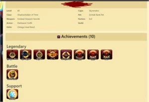 CONTA AQW,43 ARMORS AC, CLASS RARA, POUCOS ACHIEVEMENTS - Adventure Quest World