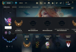 Unranked com TODOS os champs e 412 Skins + 9 Prestigios - League of Legends LOL