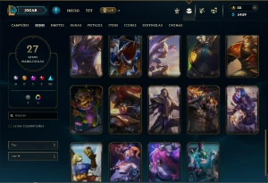 Mestre com 70 Champs e 23 Skins + 5 Vitoriosas - League of Legends LOL