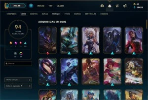 CONTA LVL 335 TODOS OS CAMPEÕES  48 SKIN EPICAS - League of Legends LOL