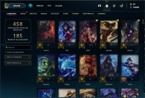CONTA LVL 335 TODOS OS CAMPEÕES  48 SKIN EPICAS - League of Legends LOL