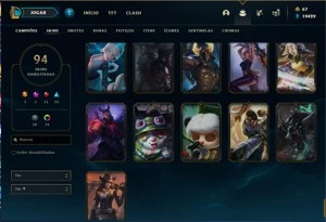 CONTA LVL 335 TODOS OS CAMPEÕES  48 SKIN EPICAS - League of Legends LOL