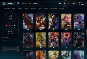 CONTA LVL 335 TODOS OS CAMPEÕES  48 SKIN EPICAS - League of Legends LOL