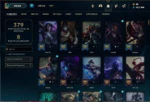 Conta prata 4 com TODOS os champs e 364 Skins + 4 Prestigios - League of Legends LOL