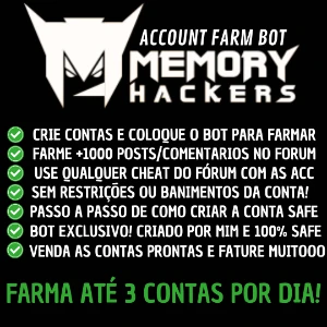 Bot Farmar Contas Memory Hackers Scripts E Hacks - Outros