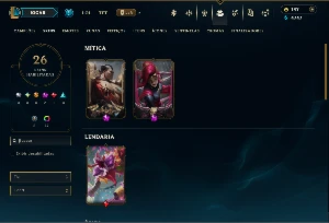 Conta Diamante 3 com 55 Champs e 26 Skins +2 Prestigios - League of Legends LOL