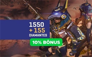 Free Fire - 1.550 Diamantes + 10% de Bônus