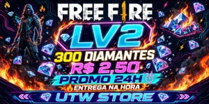 LV2 COM 300 DIMAS POR R$ 2,50 - CONTA ZERADA FREE FIRE - PRO