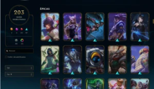 Conta Com 5 Anos, 203 Skins, Level 296 E Gold 4 - League of Legends LOL