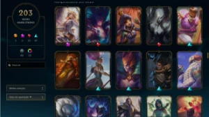 Conta Com 5 Anos, 203 Skins, Level 296 E Gold 4 - League of Legends LOL