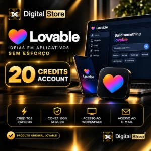 Conta Lovable AI com 20 Créditos + Workspace + Acesso E-mail - Inteligência Artificial