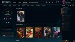 CONTA  - GOLD II - PLATINA IV (FLEX) - 52 SKINS - 133 CHAMP - League of Legends LOL