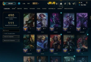 Prata 3 com 140 Champs e 137 Skins ( MAIN MID ) - League of Legends LOL