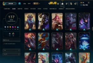 Prata 3 com 140 Champs e 137 Skins ( MAIN MID ) - League of Legends LOL