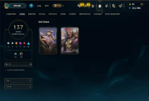 Prata 3 com 140 Champs e 137 Skins ( MAIN MID ) - League of Legends LOL