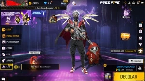 Conta Free Fire Gemada Muitas Skins de Arma LV. 64