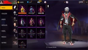 Conta Free Fire Gemada Muitas Skins de Arma LV. 64