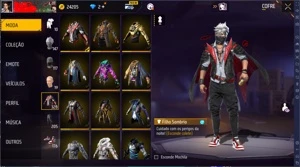Conta Free Fire Gemada Muitas Skins de Arma LV. 64
