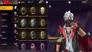 Conta Free Fire Gemada Muitas Skins de Arma LV. 64
