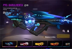 Conta Free Fire Gemada Muitas Skins de Arma LV. 64