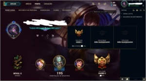 Vendo conta smurf borda de platina sem ter feito a md10 - League of Legends LOL