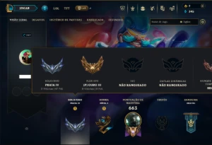 Prata 4 com TODOS os Champs e 269 Skins ( TOP / SUP / JG ) - League of Legends LOL