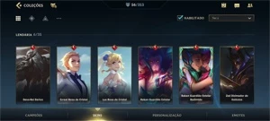 WILD RIFT MESTRE 56 SKINS; {6 LENDÁRIAS}; LENDA ARAM - League of Legends: Wild Rift LOL WR
