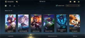 WILD RIFT MESTRE 56 SKINS; {6 LENDÁRIAS}; LENDA ARAM - League of Legends: Wild Rift LOL WR