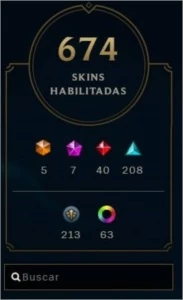 PROMOÇÃO CONTA COM 674 SKIN, MMR MESTRE - League of Legends LOL