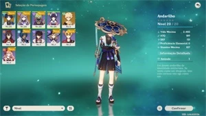 Conta Ar 7, com Andarilho e Keqing (único vínculo é o e-mail - Genshin Impact