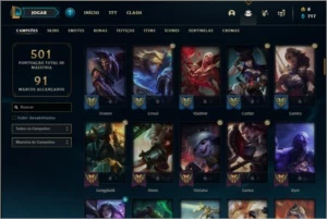 Conta ouro 4 com 428k de Yasuo, 113 champs e 168 skins - League of Legends LOL