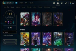 Conta ouro 4 com 428k de Yasuo, 113 champs e 168 skins - League of Legends LOL