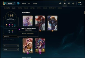 Conta ouro 4 com 428k de Yasuo, 113 champs e 168 skins - League of Legends LOL