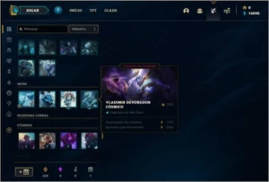 Conta platina 1 com 60% de win rate, 1 skin e 22 champs - League of Legends LOL
