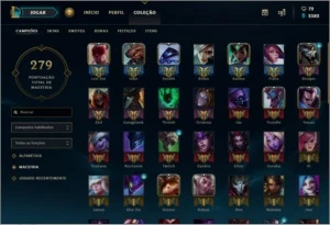 ACC Diamante MUITAS SKINS E CAMPEOES!!ICONES DA SEASON 4 E 5 - League of Legends LOL