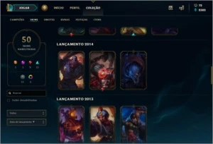 ACC Diamante MUITAS SKINS E CAMPEOES!!ICONES DA SEASON 4 E 5 - League of Legends LOL