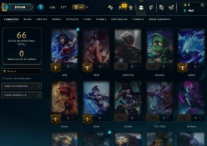 Ferro, Lvl 30, Upada Na Mão, 6 Skins! 50 Campeões, Honra 4 - League of Legends LOL