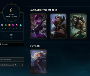 Ferro, Lvl 30, Upada Na Mão, 6 Skins! 50 Campeões, Honra 4 - League of Legends LOL
