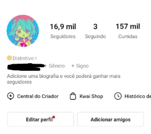 Contas kwai 1 a 19 mil seguidores! - Social Media